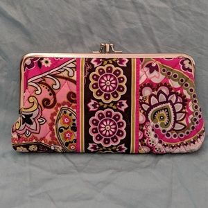 Vera Bradley Clutch Wallet Very Berry Paisley